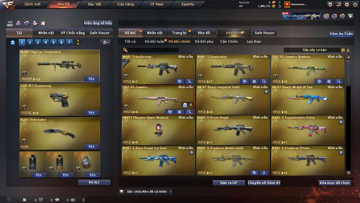 shop acc cf uy tin gia re